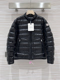Moncler Acorus Lightweight Stand-Collar Down Jacket in Black