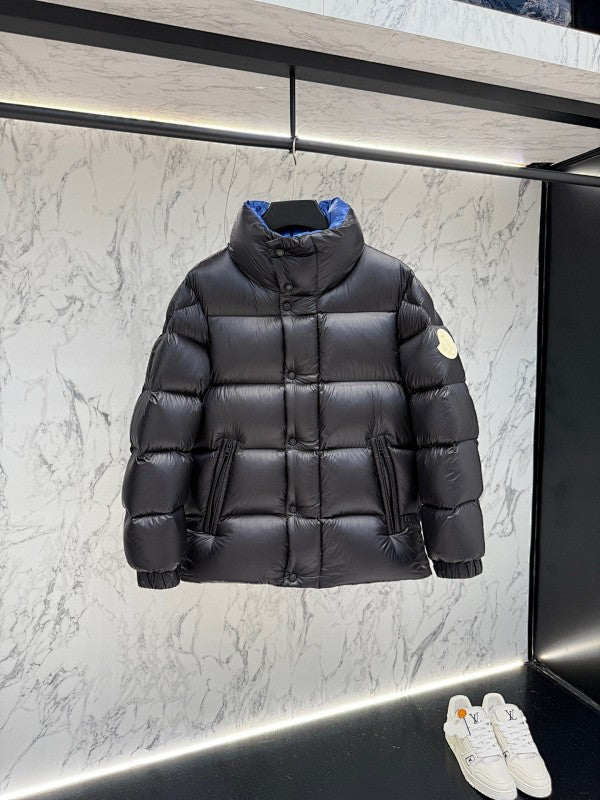 Moncler F055 Unisex Stand-Collar Puffer Jacket in Black