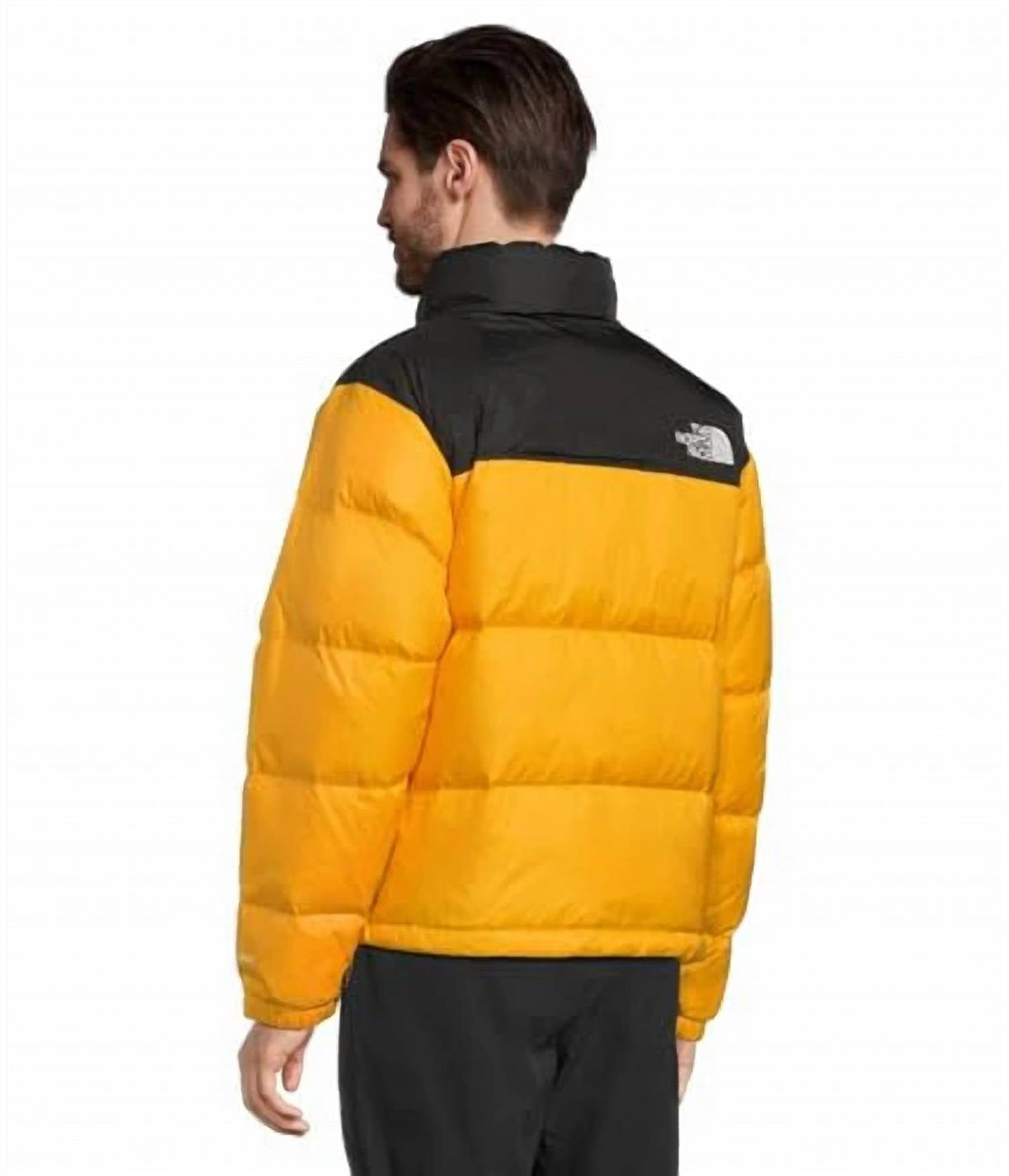 The North Face Unisex Stand-Collar Puffer Jacket | Yellow & Black