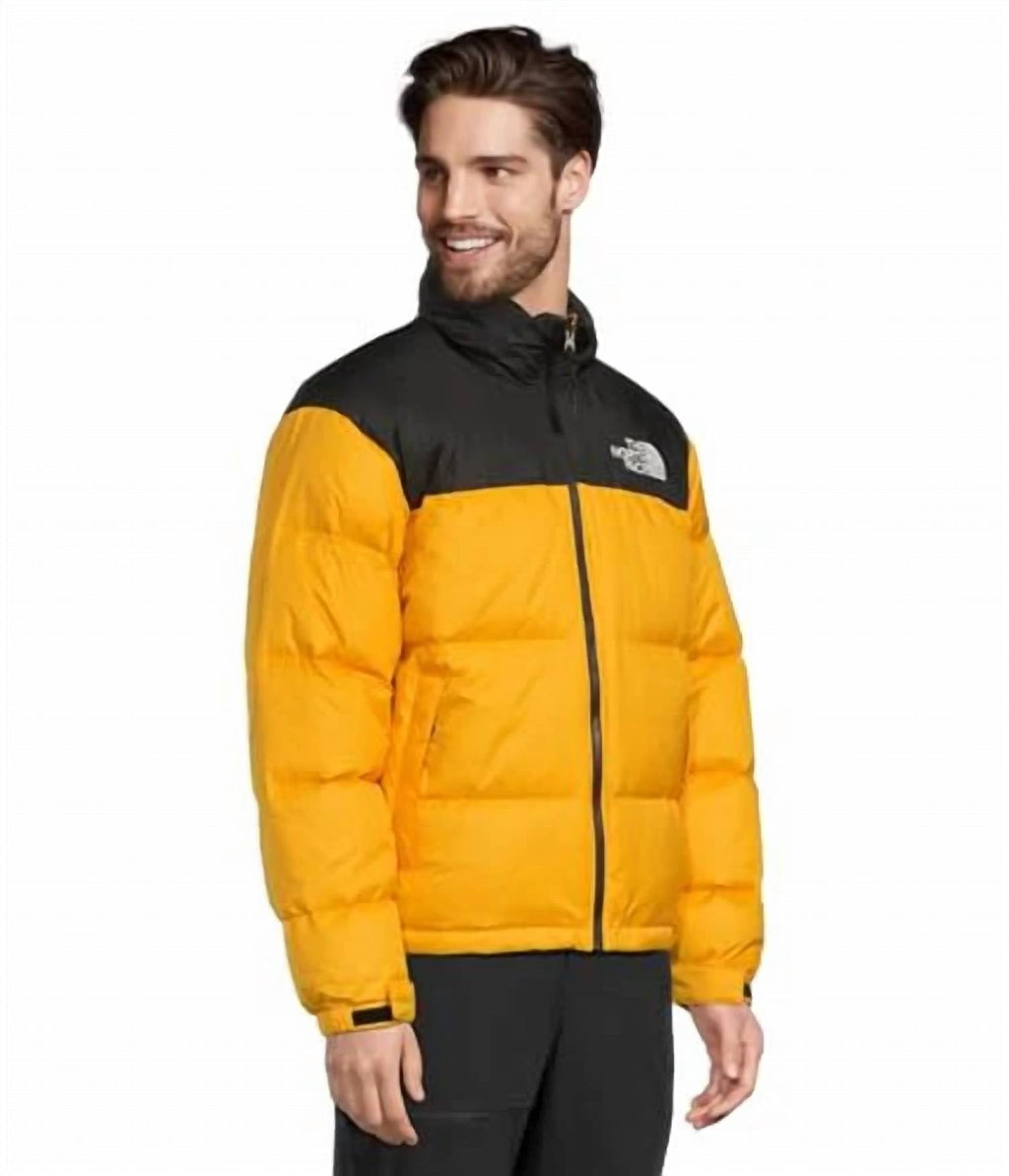 The North Face Unisex Stand-Collar Puffer Jacket | Yellow & Black