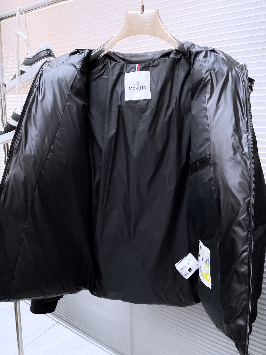 Moncler Black Hooded Puffer Jacket with Statement Back Logo