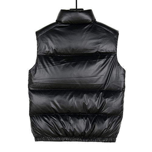Prada Glossy Black Puffer Vest | Oversized Pockets