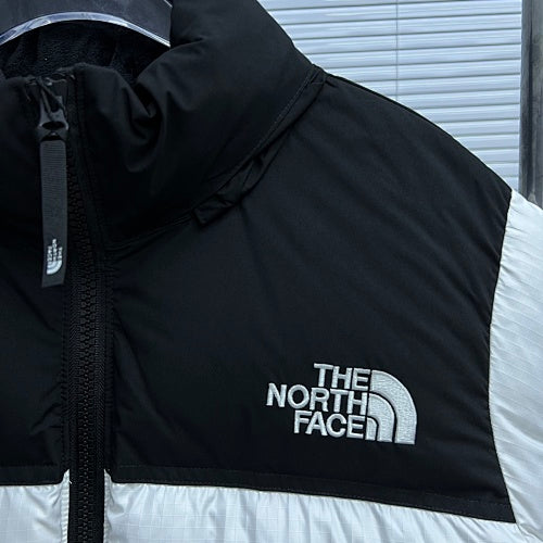 The North Face Color-Block Puffer Jacket | White & Black