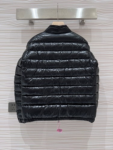 Moncler Acorus Lightweight Stand-Collar Down Jacket in Black