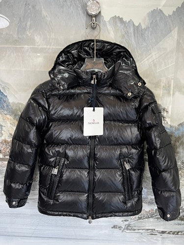 Moncler Kids' Hooded Puffer Jacket with Zip Pockets