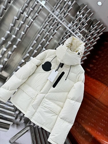Moncler Genius Hooded Puffer Jacket in Black & White