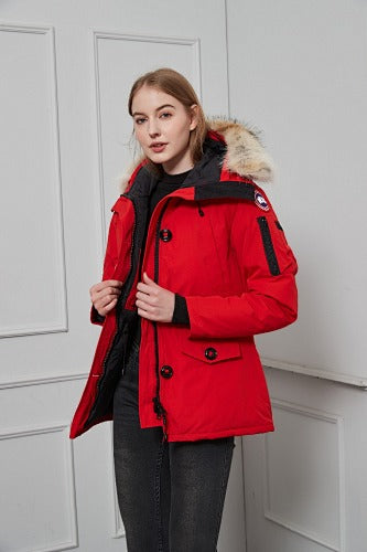 Canada Goose Women's Hooded Parka | Red