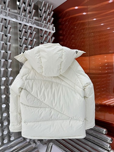 Moncler Genius Hooded Puffer Jacket in Black & White