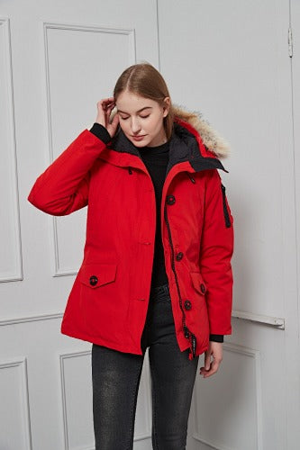 Canada Goose Women's Hooded Parka | Red