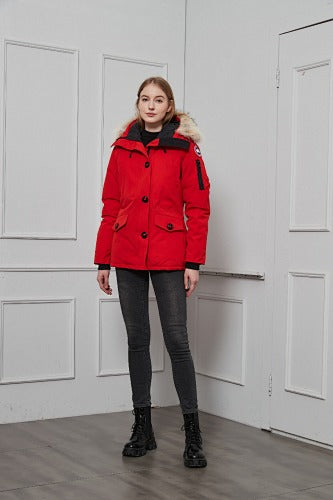 Canada Goose Women's Hooded Parka | Red