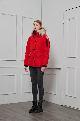 Canada Goose Women's Hooded Parka | Red