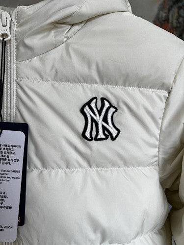 MLB New York Yankees Kids' Hooded Puffer Jacket | White