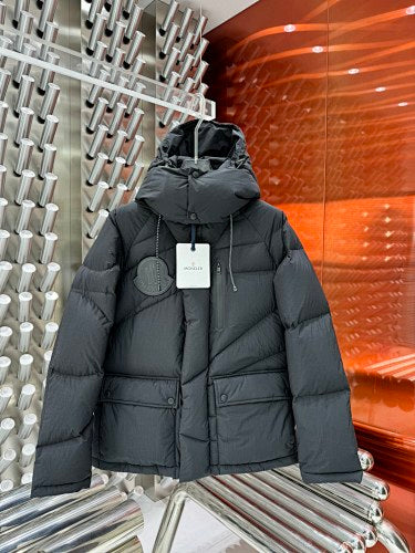 Moncler Genius Hooded Puffer Jacket in Black & White