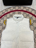 Canada Goose White Quilted Puffer Vest | Tonal Logo
