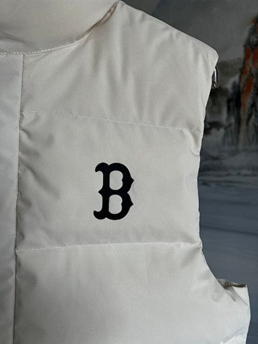 MLB Unisex Stand-Collar Puffer Vest with Statement Back Logo