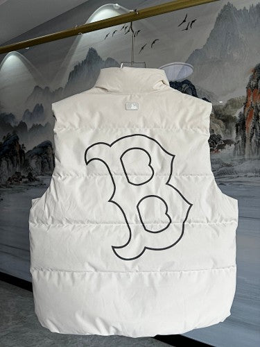 MLB Unisex Stand-Collar Puffer Vest with Statement Back Logo