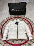 Moose Knuckles Unisex White Glossy Stand-Collar Puffer Jacket