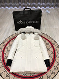 Moose Knuckles Women's Long Hooded Parka | White