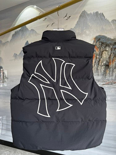 MLB Unisex Stand-Collar Puffer Vest with Statement Back Logo