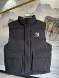 MLB Unisex Stand-Collar Puffer Vest with Statement Back Logo