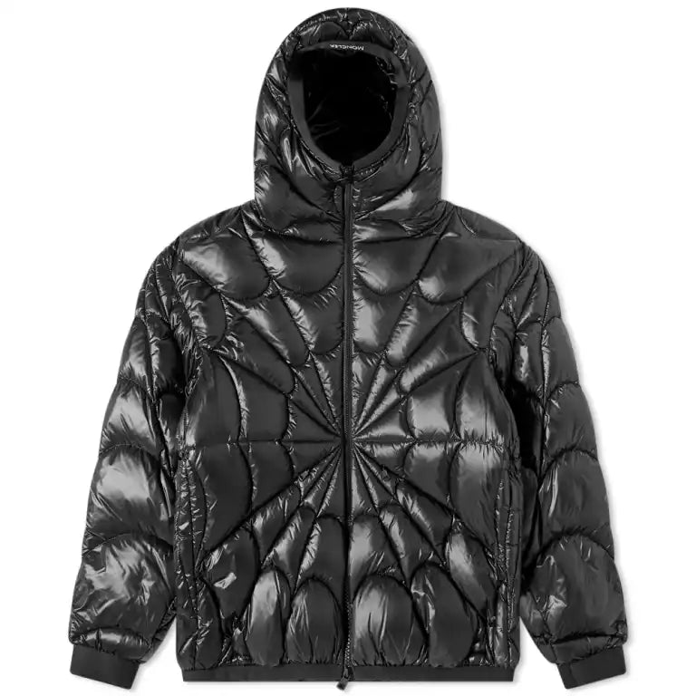 Moncler Violier Hooded Puffer Jacket with Spiderweb Quilting