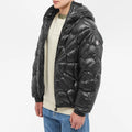 Moncler Violier Hooded Puffer Jacket with Spiderweb Quilting
