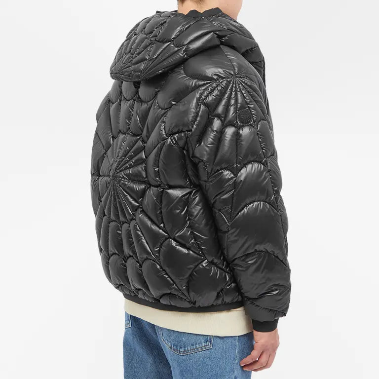 Moncler Violier Hooded Puffer Jacket with Spiderweb Quilting