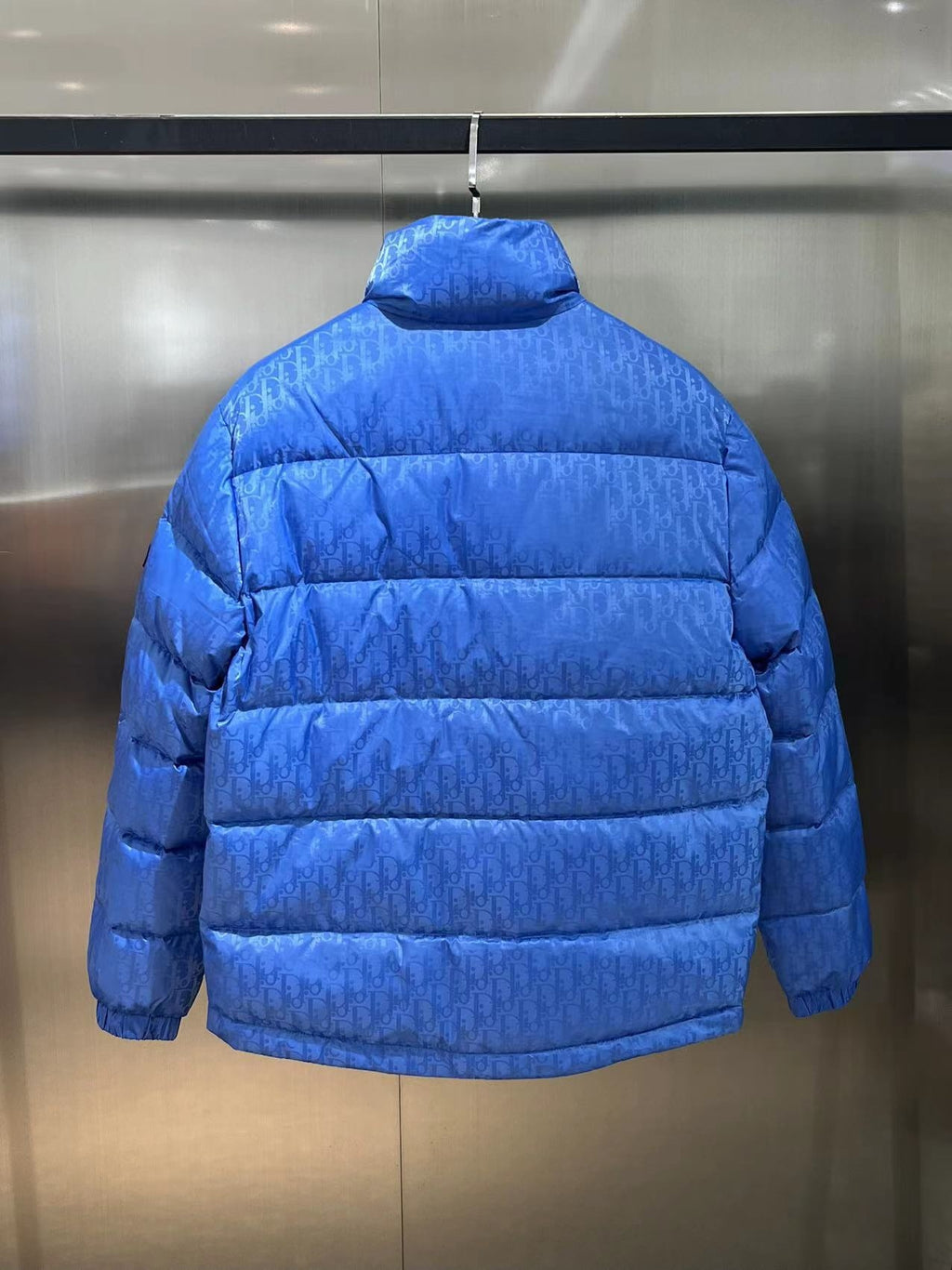 Dior Monogram Quilted Puffer Jacket in Blue