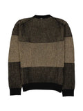 Herno vertical-stripe colour-block sweater
