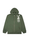 BY PARRA End The Bunny graphic-print zip-up hoodie