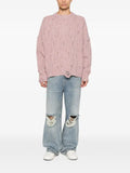 Represent distressed cable-knit sweater