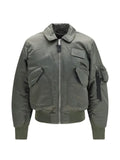 Alpha Industries logo-patch bomber jacket