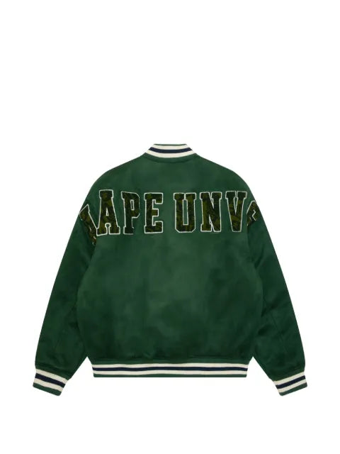 AAPE BY *A BATHING APE® logo-patch varsity jacket