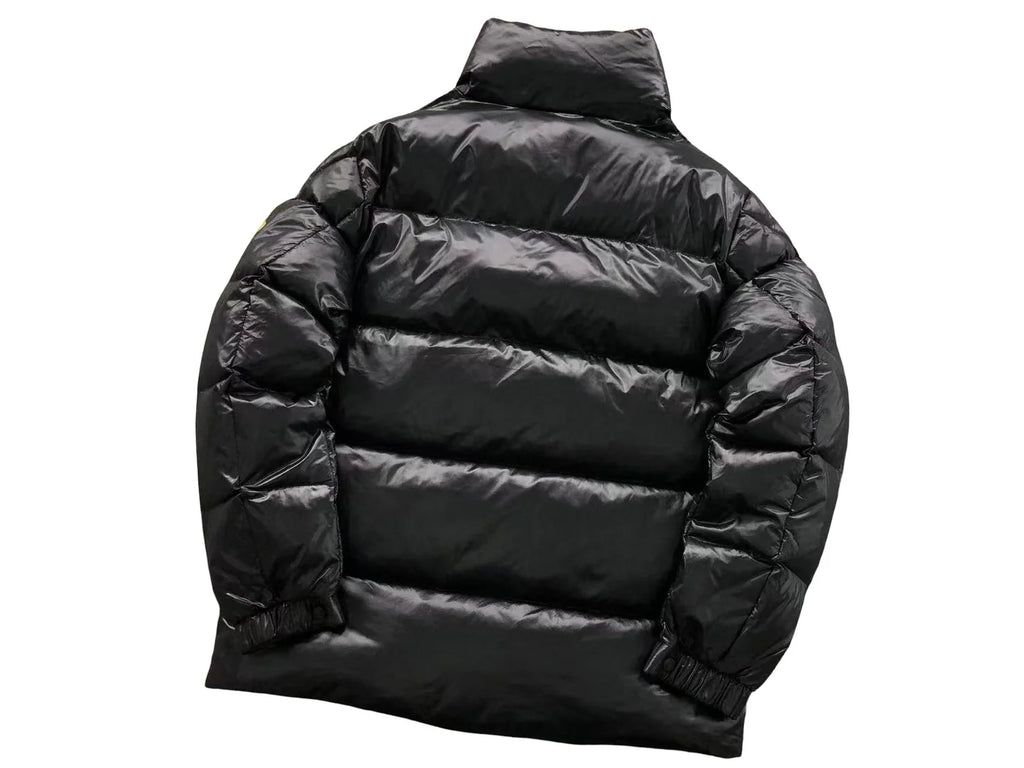 Moncler Sumido Stand-Collar Puffer Jacket in Glossy Black