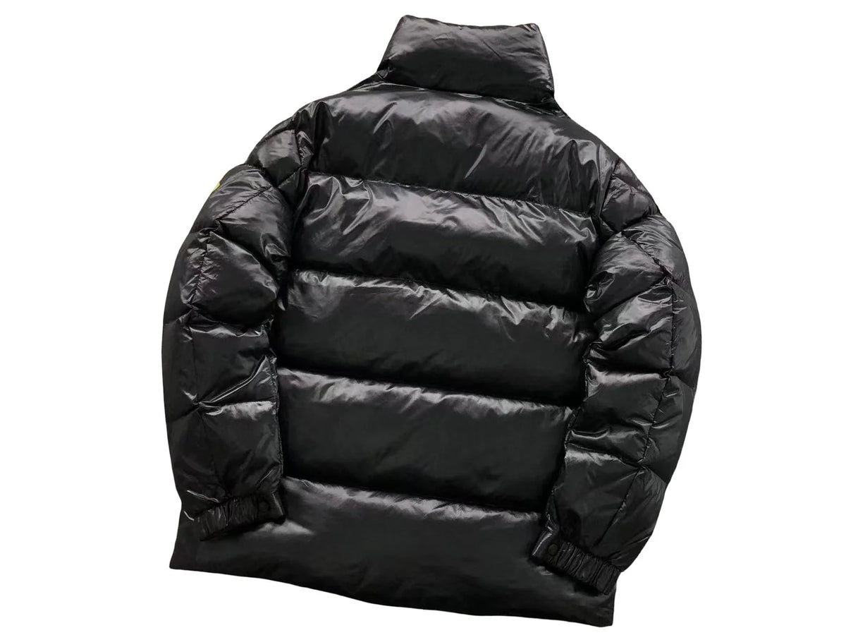Moncler Sumido Stand-Collar Puffer Jacket in Glossy Black