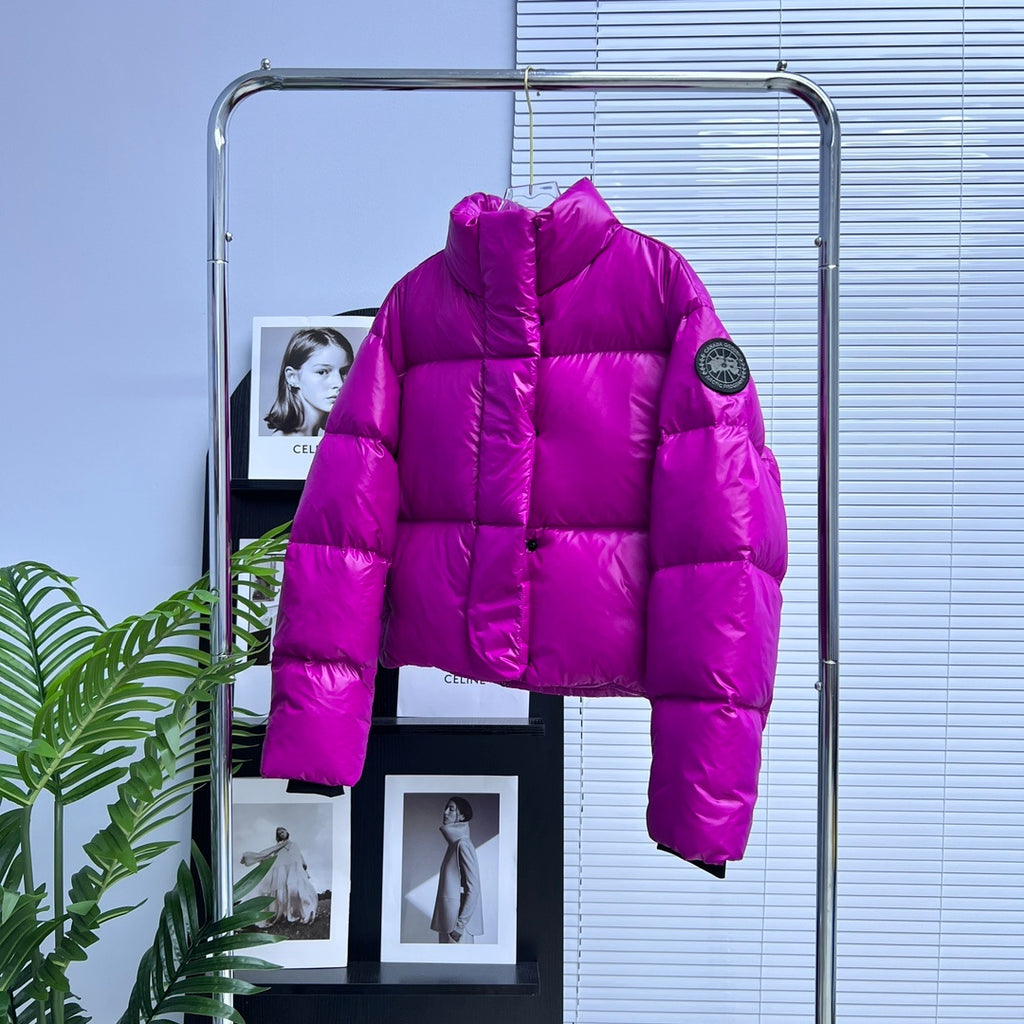 Canada Goose Women's Cropped Puffer Jacket in Fuchsia