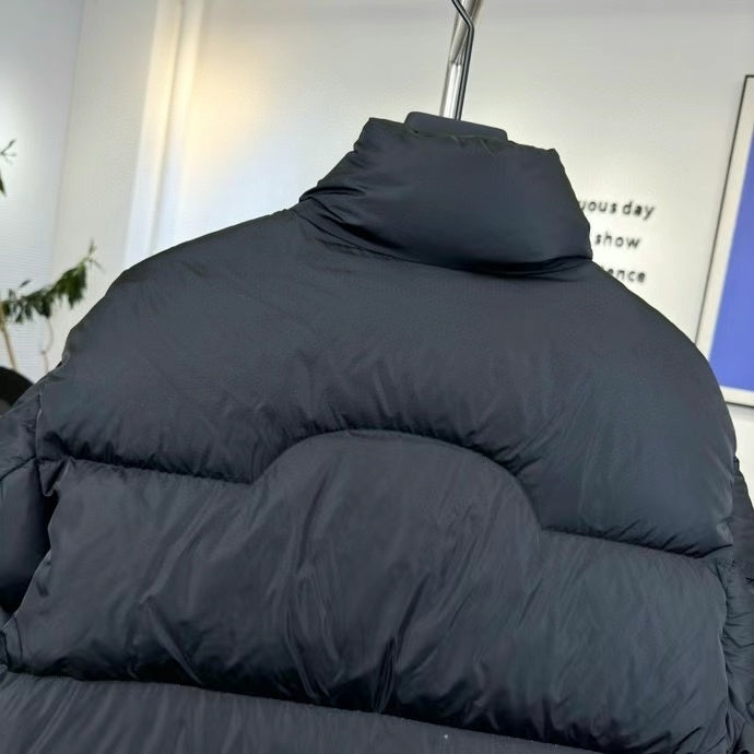 Moncler x Palm Angels Black Puffer Jacket with Contrast Badge