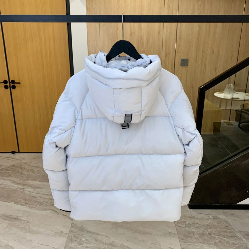 Canada Goose Black-Badge Hooded Puffer Jacket in White