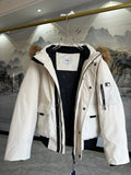 MLB Boston Red Sox Hooded Bomber Jacket in Ivory