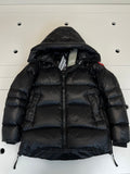 Canada Goose Women's Glossy Hooded Puffer Jacket in Black