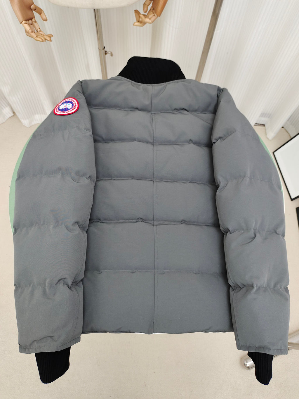 Canada Goose Quilted Puffer Jacket with Ribbed Stand Collar