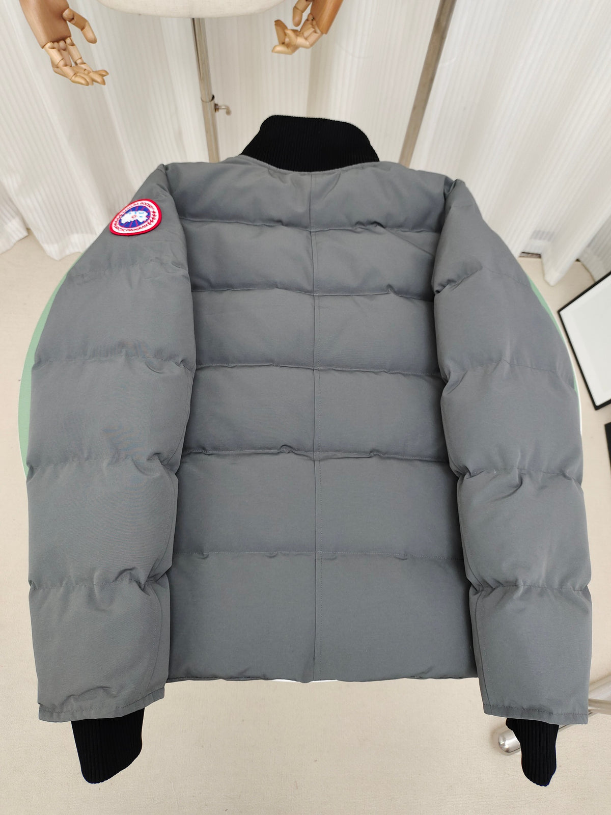 Canada Goose Quilted Puffer Jacket with Ribbed Stand Collar