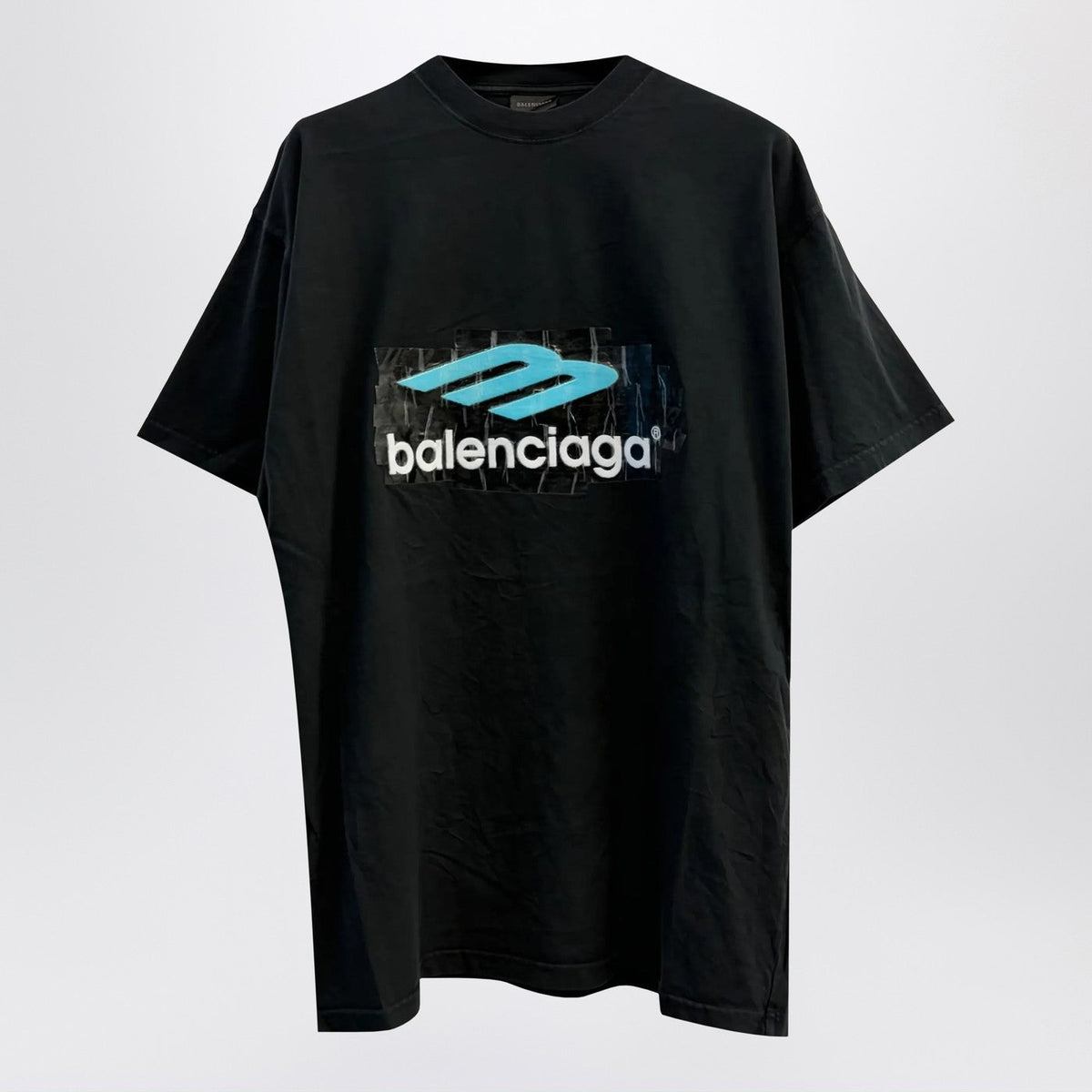 Balenciaga Oversized Washed Black 3B T-Shirt Men