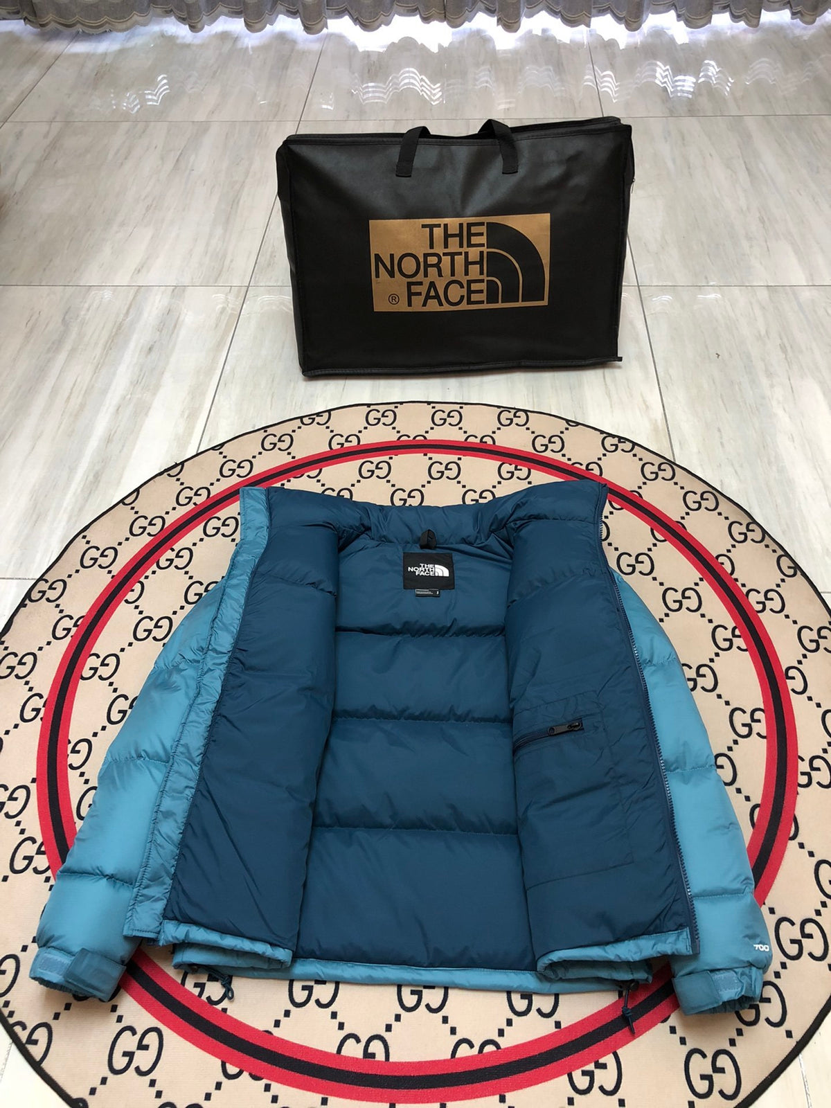 The North Face 1996 Stand-Collar Puffer Jacket | Blue & Navy