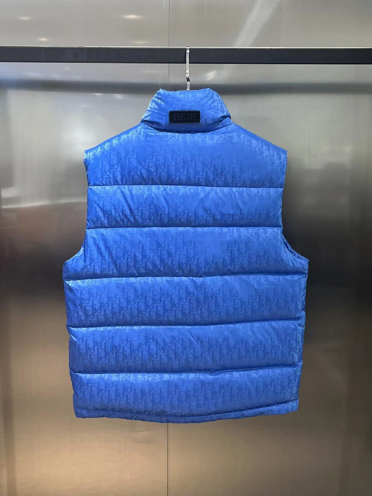 Dior Monogram Quilted Puffer Vest in Blue