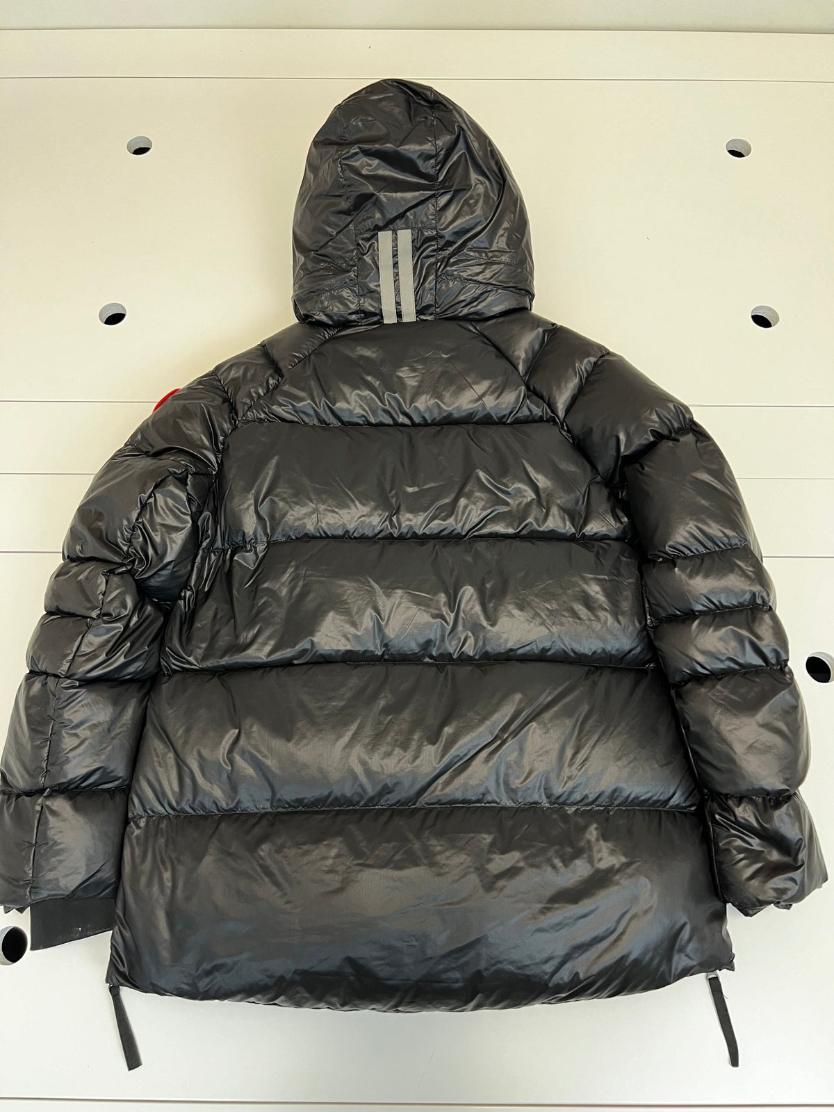 Canada Goose Women's Glossy Hooded Puffer Jacket in Black