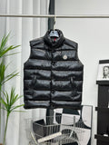 Moncler Glossy Quilted Puffer Vest in Black