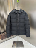 Moncler Black Quilted Puffer Jacket with Tonal Hood
