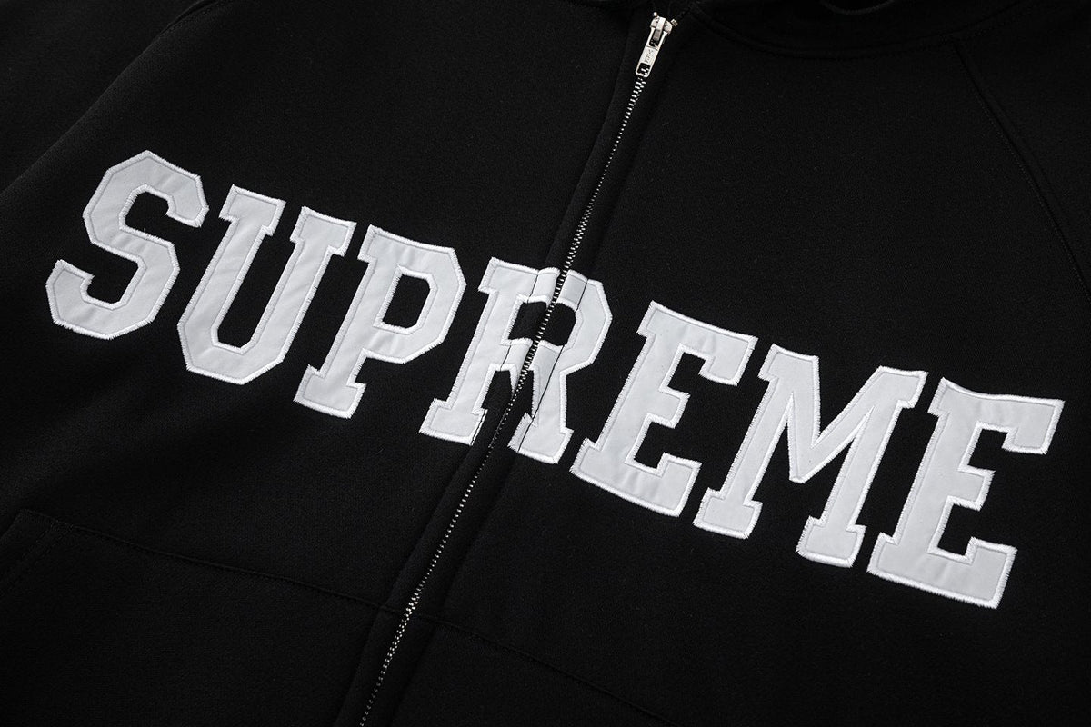 Supreme Front Appliqué Zip Hoodie