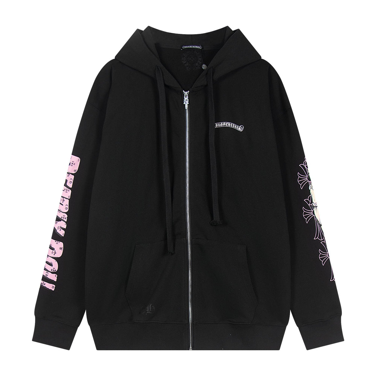 Chrome Hearts Anime Floral Zip-Up Hoodie